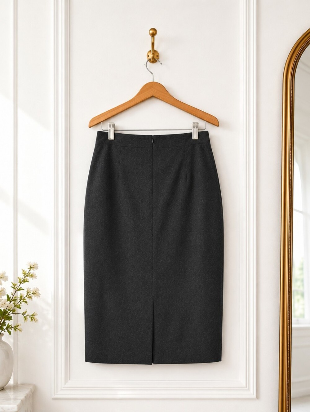 NWT Briggs Petite 100% Wool Pencil Skirt Size 10P | Lined Classic Career Midi - Picture 6 of 9